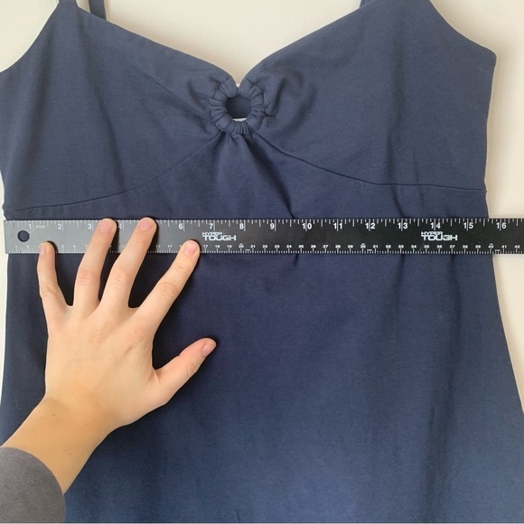 LOFT Ann Taylor Navy Spaghetti Strap Mini Dress Size M New! - Picture 5 of 7